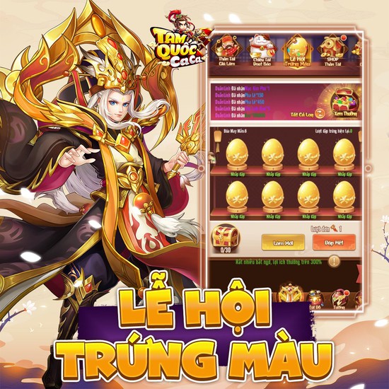 Nhận FREE tướng SSS, hàng nghìn KNB cùng vô hạn item HOT tại Lễ Hội Đập Trứng chỉ có tại Tam Quốc Ca Ca - Ảnh 7.
