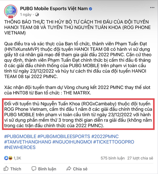 Hai lần trong một năm, tuyển thủ Esports Việt gian lận để rồi ăn án phạt Global ban - Ảnh 1.