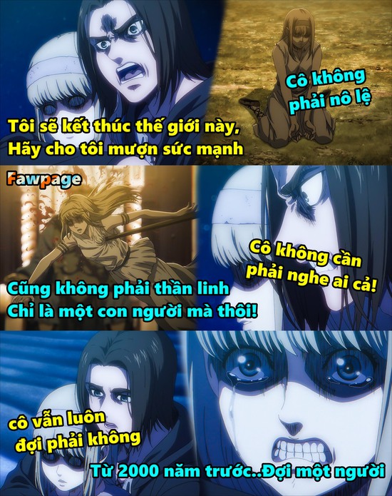 Chứng kiến Thủy Tổ Ymir bị ăn tươi nuốt sống, các fan Attack on Titan lại bán than câu nói nổi tiếng của tác giả - Ảnh 2.