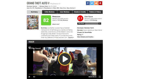 GTA V trên PS5 bất ngờ bị game thủ ném đá - Ảnh 1.