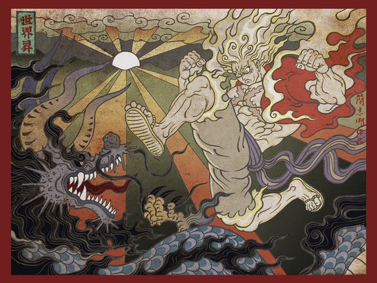 Mãn nhãn với loạt ảnh các trận chiến đỉnh cao trong Dragon Ball và One Piece được tái hiện theo phong cách Ukiyoe - Ảnh 9.