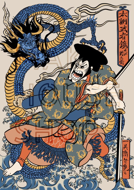 Mãn nhãn với loạt ảnh các trận chiến đỉnh cao trong Dragon Ball và One Piece được tái hiện theo phong cách Ukiyoe - Ảnh 10.