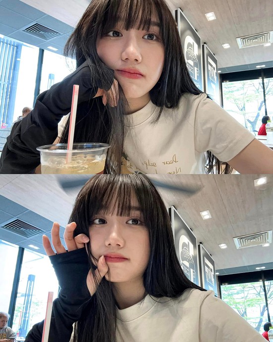 Ngỡ ngàng loạt ảnh bị 'chụp lén' của Mina Young, lộ nhan sắc thật - Ảnh 1.