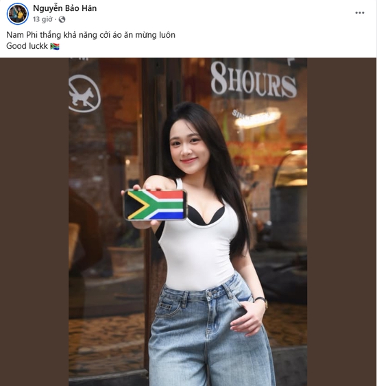 Tuyên bố "cởi áo" ăn mừng nếu đội tuyển thắng trận, hot girl khiến CĐM được một phen hú hồn- Ảnh 3.