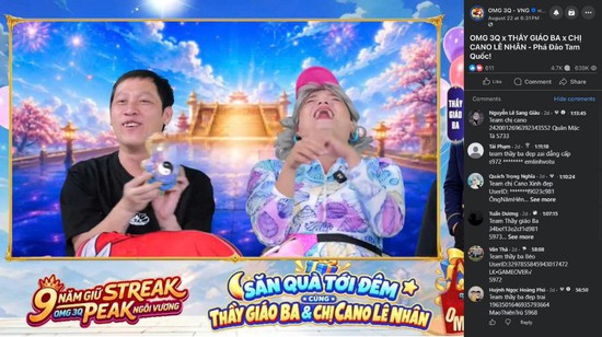 OMG 3Q 9 tuổi: Chị Ca Nô và Thầy Giáo Ba bùng nổ tương tác livestream - Ảnh 2.
