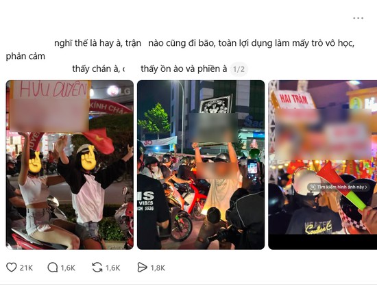 Vui thôi đừng vui quá, cô gái trẻ đi bão cầm biển với nội dung phản cảm, phấn khích đề cập chuyện 18+ gây bức xúc- Ảnh 1.