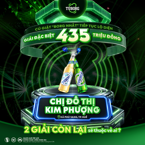 ‏Giật nắp bia Tuborg giữa cuộc vui phá chuẩn, người phụ nữ ở Huế bất ngờ ẵm trọn giải đặc biệt 435 triệu đồng‏ - Ảnh 1.