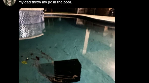 The gaming community is upset because a 15-year-old female streamer was thrown into the pool by her father, worth several hundred million