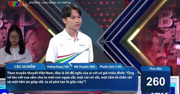 Olympia’s question about a Vietnamese legend, the contestant quickly answered anyone who expected to get a very painful “trick”