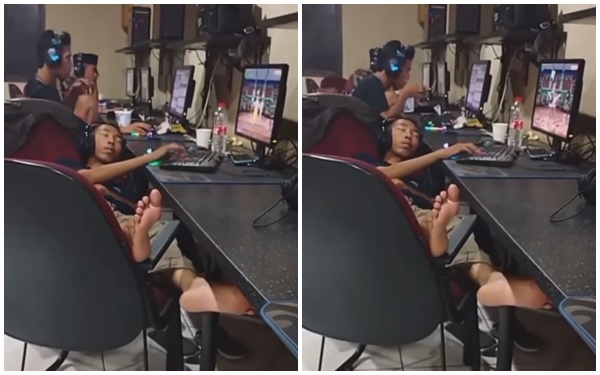As cool as a Vietnamese male gamer, while sleeping while dancing, Audition still didn’t miss any shots, fans could only shake their heads in admiration.