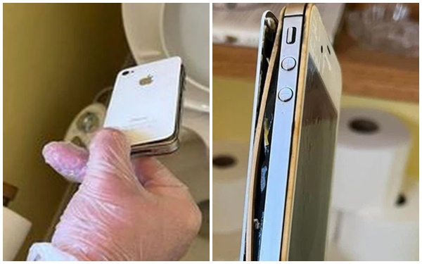 Dropped the iPhone in the toilet, 10 years later the girl suddenly found it thanks to the septic tank, surprised at the current state of the device
