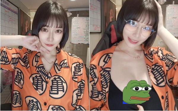 Cosplay Dragon Ball and then show off her first bust on the air, the female streamer has a quick view, admitting to deliberately tricking