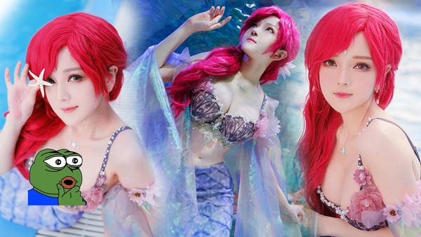Cosplay mermaid stranded, female gamers have a huge round, making male fans willing to go over a hundred kilometers to “target market”