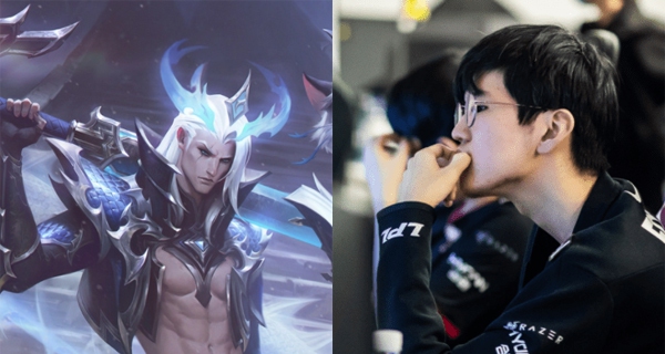 Just received the world champion skin, EDG player has to face being pushed to the bench