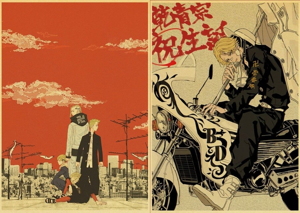 Delighted with the Tokyo Revengers photo series in Ukiyoe style, classic but surprisingly beautiful