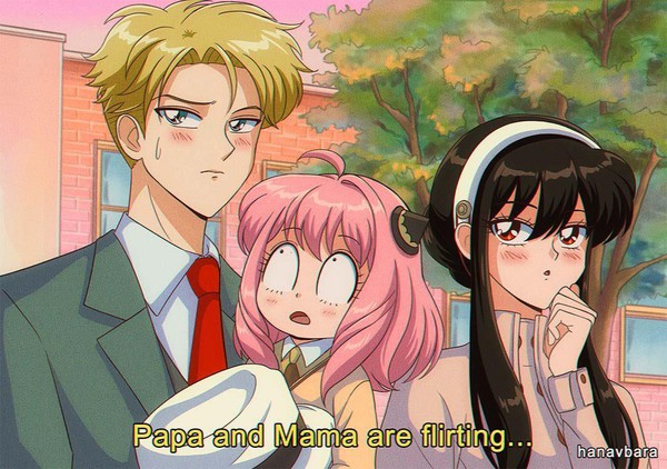 What will the Forger family look like when redrawn in the style of the 90s anime?
