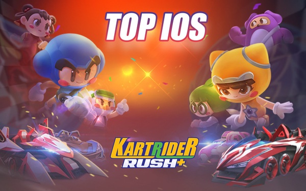 KartRider Rush+ đánh bại nhiều đối thủ mạnh để góp mặt trong bảng xếp hạng trên kho ứng dụng iOS