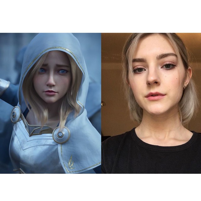 Lux phiên bản trong MV của Riot và Lux phiên bản đời thật, nhìn cũng có nhiều nét hao hao nhỉ