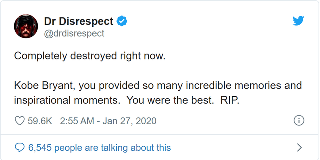 Huyền thoại bóng rổ Kobe Bryant qua đời, loạt streamer và cộng đồng mạng bày tỏ sự tiếc thương vô hạn - Ảnh 2.