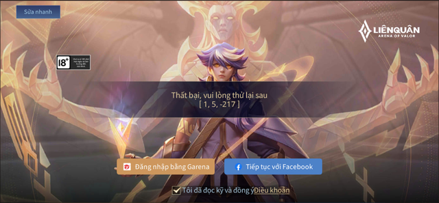 Sự cố đăng nhập nghiêm trọng của Liên Quân Mobile: Game thủ hoang mang tột độ, lo sợ mất nick vĩnh viễn - Ảnh 1. Sự cố đăng nhập nghiêm trọng của Liên Quân Mobile: Game thủ hoang mang tột độ, lo sợ mất nick vĩnh viễn - Ảnh 1.