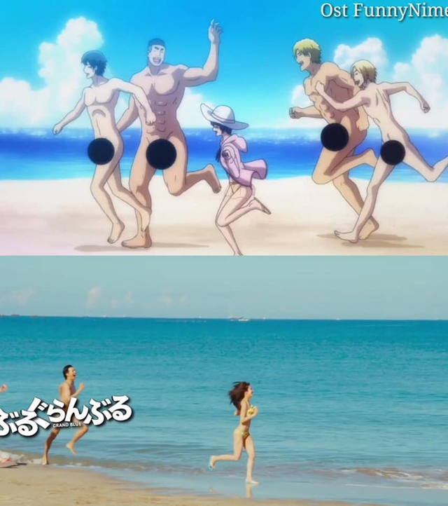 Chết cười khi ngắm loạt ảnh so sánh phiên bản anime với live action của Grand Blue, đến cảnh nude mà cũng không tha - Ảnh 12. Chết cười khi ngắm loạt ảnh so sánh phiên bản anime với live action của Grand Blue, đến cảnh nude mà cũng không tha - Ảnh 12.