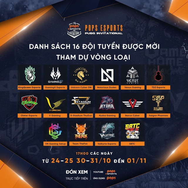 Giải đấu POPS eSports PUBG Invitational chính thức khởi tranh - Sân chơi chất lượng của các đội tuyển hàng đầu Việt Nam - Ảnh 2.