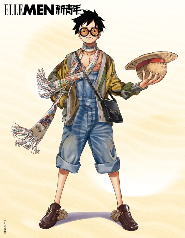 One Piece: Kỷ niệm 4 năm phát hành, tạp chí nổi tiếng của Trung Quốc cho Luffy và Zoro mặc đồ Gucci xa xỉ - Ảnh 6.