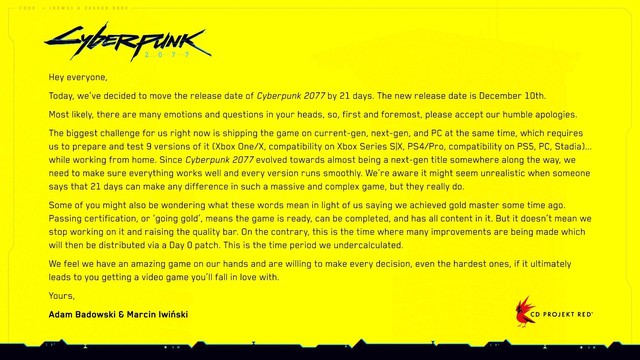 Game thủ đe dọa nhà phát triển CD Projekt Red vì trì hoãn bom tấn Cyberpunk 2077 - Ảnh 2.