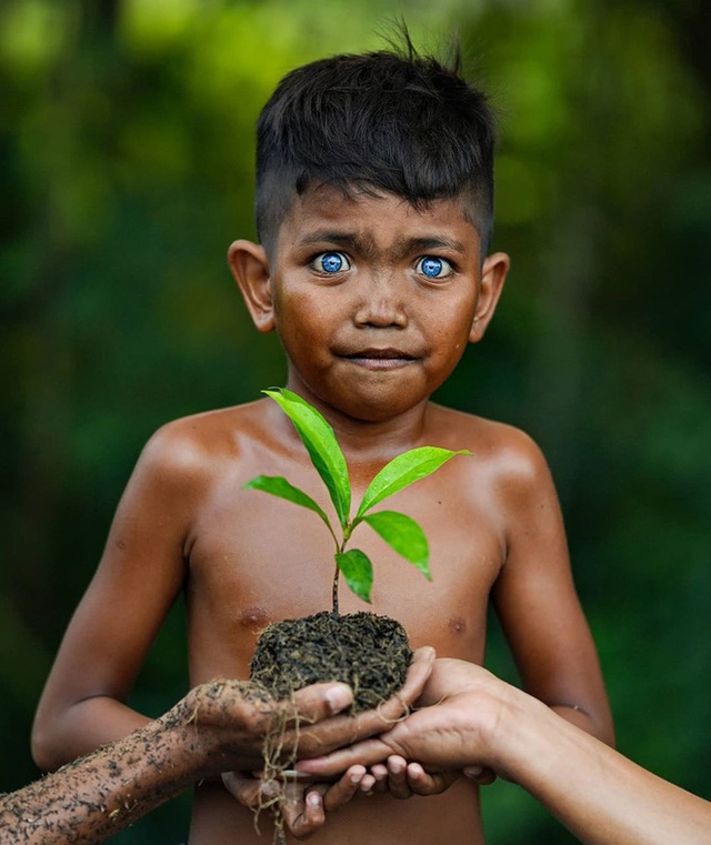 Hội chứng di truyền kỳ lạ khiến cho các thành viên trong bộ tộc bản địa Indonesia sở hữu màu mắt xanh hiếm thấy - Ảnh 2.