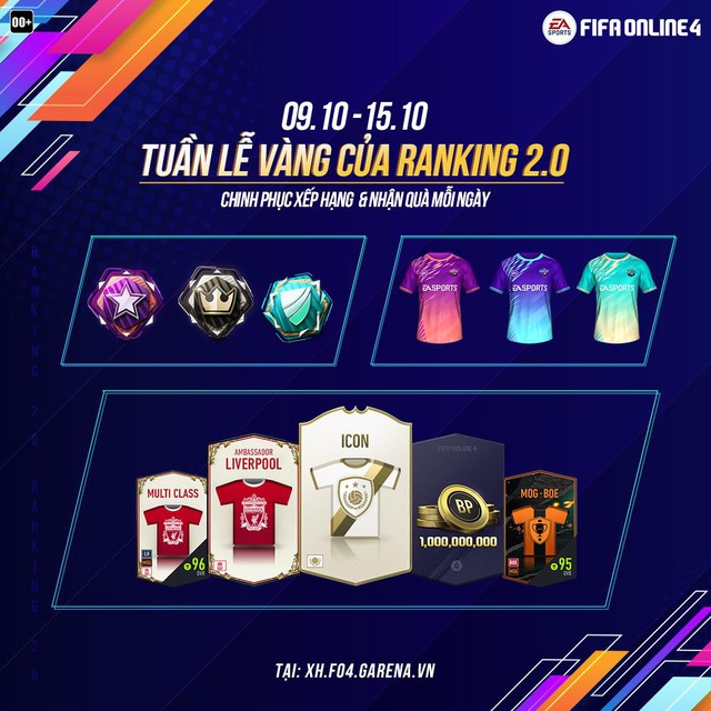 FIFA Online 4 chào mừng RANKING 2.0 bằng siêu sự kiện: Áo Thun Limited, Icons, quà khủng danh cho người chơi - Ảnh 2.