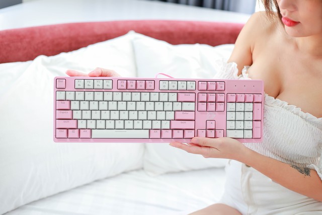 Bàn phím hồng siêu rẻ nhưng vẫn ngon - xịn - mịn: DareU EK87 và EK1280s Pink White - Ảnh 5.