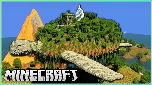 Thánh Minecraft dành cả thanh xuân để xây rùa bay khổng lồ, trên lưng còn vác thêm tòa tháp pha lê đầy tráng lệ - Ảnh 1.