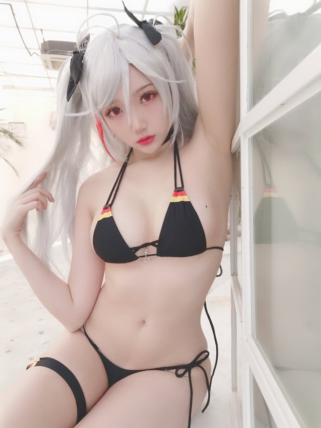 Mỹ nhân Azur Lane diện bikini đen tôn lên nước da trắng ngần đốt mắt người nhìn - Ảnh 14.