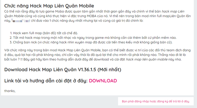 Thành viên diễn đàn công nghệ nổi tiếng tại Việt Nam đăng bài chia sẻ, hướng dẫn hack Liên Quân - Ảnh 4. Thành viên diễn đàn công nghệ nổi tiếng tại Việt Nam đăng bài chia sẻ, hướng dẫn hack Liên Quân - Ảnh 4.