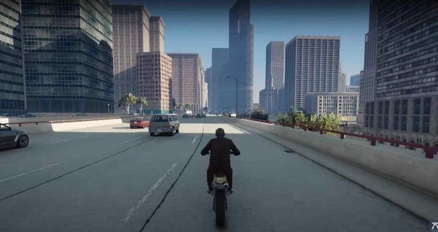 Thấy Los Santos còn bé, hai game thủ thêm hẳn thành phố Chicago rộng lớn vào GTA 5 để chơi - Ảnh 1.