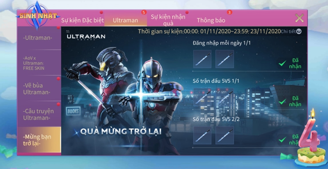 Liên Quân Mobile: Mẹo tăng tốc nhận FREE Florentino Ultraman dành cho người ít tương tác trên MXH - Ảnh 3. Liên Quân Mobile: Mẹo tăng tốc nhận FREE Florentino Ultraman dành cho người ít tương tác trên MXH - Ảnh 3.