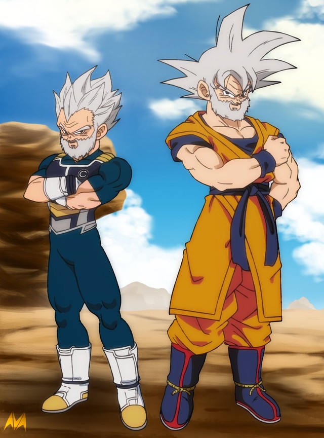 Dragon Ball: Goku và Vegeta khi trở thành 2 ông lão để râu trông sẽ như thế nào? - Ảnh 8.