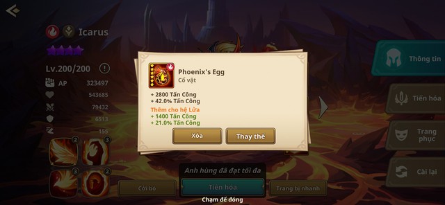 Không chỉ tướng, trận hình mà ngay cả item trong Summoners Era cũng có thuộc tính khắc chế