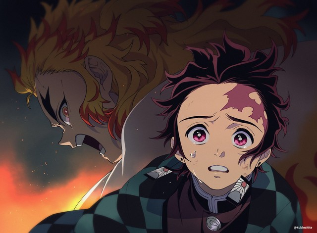 Kimetsu no Yaiba: Mặc dù đã hy sinh nhưng Viêm Trụ mãi mãi còn sống trong loạt fan art của người hâm mộ - Ảnh 2.