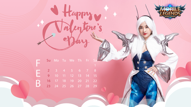 Valentine’s Day - Nữ streamer Mobile Legends: Bang Bang VNG tạo dáng siêu cute trong bộ ảnh lịch cực chất - Ảnh 1.