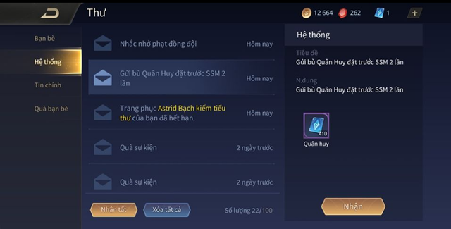 Liên Quân Mobile: Garena trả lại hàng nghìn Quân Huy thông qua Hòm thư, game thủ vớ bẫm - Ảnh 5.