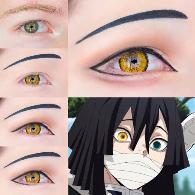 Bí kíp hóa trang mắt sao y bản chính các nhân vật trong anime Kimetsu no Yaiba - Ảnh 4.