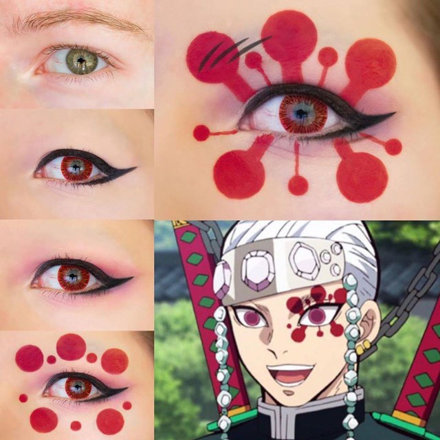 Bí kíp hóa trang mắt sao y bản chính các nhân vật trong anime Kimetsu no Yaiba - Ảnh 7.