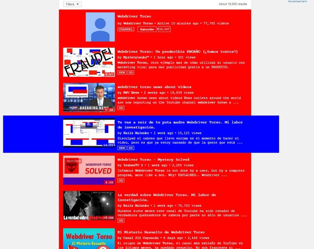 Hàng loạt giả thuyết được đặt ra về Webdriver Torso