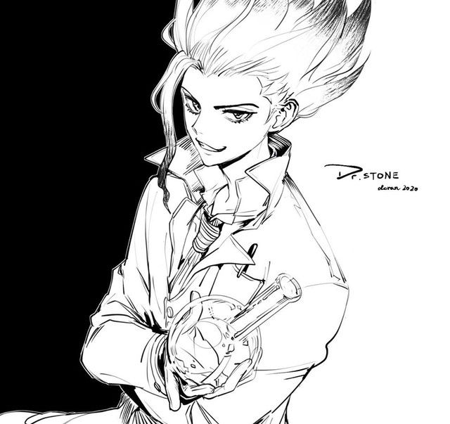 Dr Stone: Bộ đôi Senku - Gen hiện lên đẹp mãn nhãn qua loạt fan art gây nghiện - Ảnh 7.