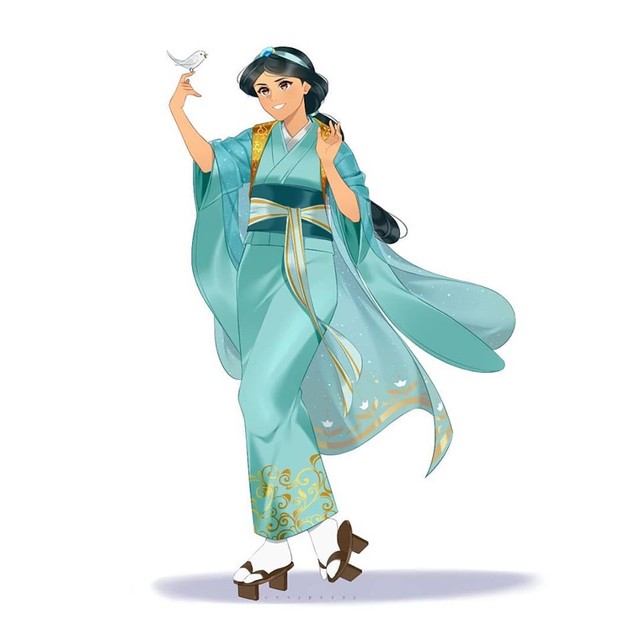 Công chúa Disney diện kimono truyền thống Nhật Bản, nhan sắc muôn phần đẹp hơn - Ảnh 11.