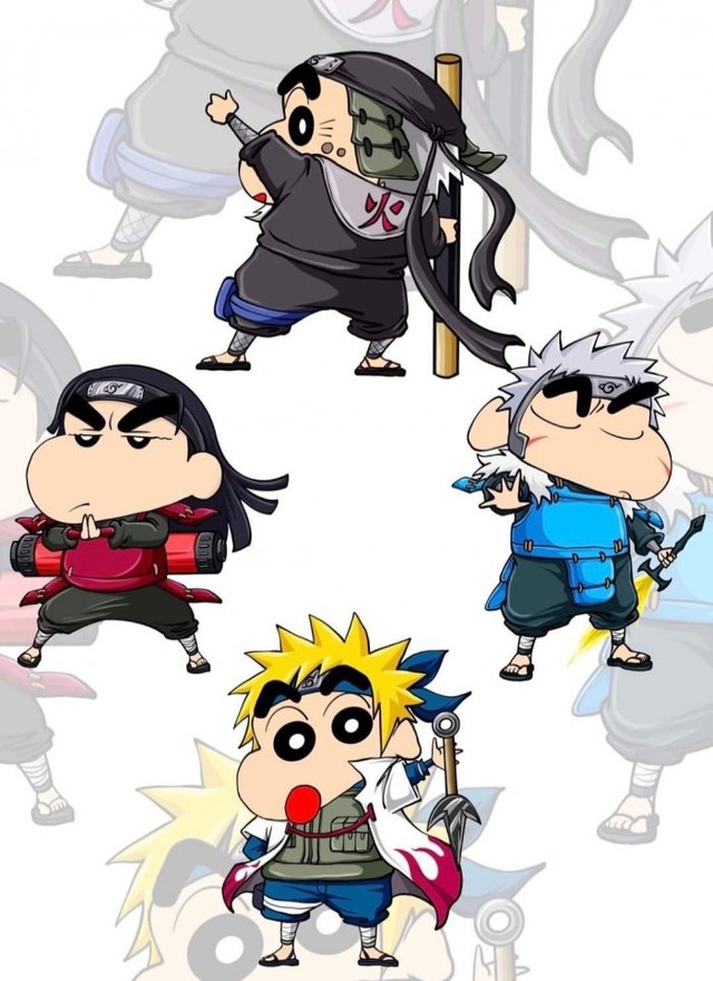 Từ Tứ Hoàng One Piece tới Sannin làng Lá đều hóa Shin-chan qua bộ fan art vui nhộn - Ảnh 13.