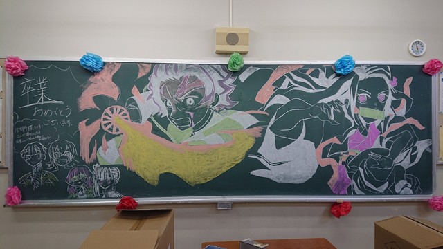 Siêu đỉnh, vẽ tranh Kimetsu no Yaiba trên bảng phấn, tất cả đều là tuyệt phẩm - Ảnh 5.