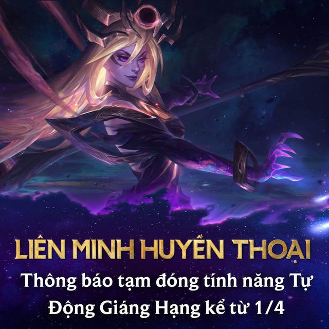 Đến lượt LMHT Việt Nam cũng tạm khóa tính năng Tự Động Giáng Hạng, game thủ yên tâm nghỉ ngơi mùa dịch - Ảnh 2.