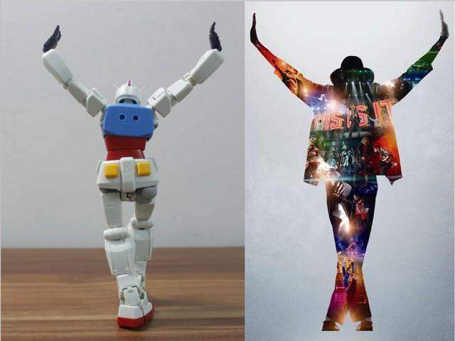 Quá thần tượng Michael Jackson, fan làm hẳn clip “cosplay” điệu nhảy của ông hoàng nhạc Pop bằng Gundam - Ảnh 1.